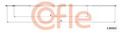 COFLE 92.1.RE015 — Cablu frână de mână