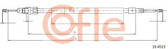 COFLE 92.10.4523 — Cablu frână de mână