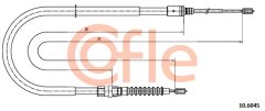 COFLE 92.10.6045 — Cablu frână de mână