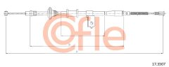 COFLE 92.17.3507 — Cablu frână de mână