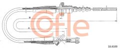 COFLE 92.18.6100 — Cablu de ambreiaj