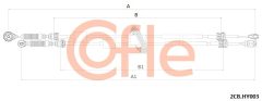 COFLE 92.2CB.HY003 — Cablu schimbător cutie manuală