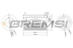 BREMSI FA1674 — Фильтр воздушный