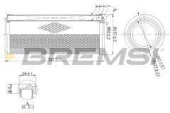 BREMSI FA1996 — Filtru de aer