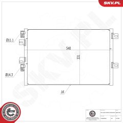 ESEN SKV 86SKV428 — Radiator aer condiționat