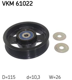 SKF VKM 61022 — Rolă ghidaj curea transmisie