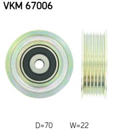 SKF VKM 67006 — Обводной ролик поликлинового ремня