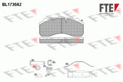 FTE 9500023 — Plăcuțe de frână disc