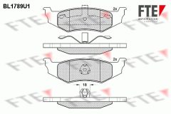 FTE 9010360 — Plăcuțe de frână disc