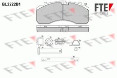 FTE 9500008 — Plăcuțe de frână disc