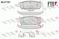 FTE 9011070 — Plăcuțe de frână disc