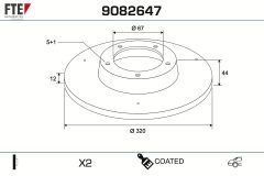 FTE 9082647 — Disc de frână