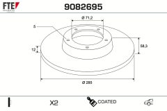 FTE 9082695 — Тормозной диск