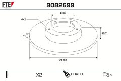 FTE 9082699 — Тормозной диск