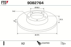 FTE 9082764 — Тормозной диск