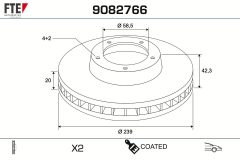 FTE 9082766 — Тормозной диск