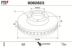 FTE 9082823 — Disc de frână