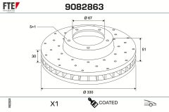 FTE 9082863 — Disc de frână