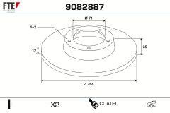 FTE 9082887 — Disc de frână