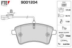 FTE 9001204 — Колодки тормозные дисковые