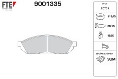 FTE 9001335 — Колодки тормозные дисковые