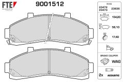 FTE 9001512 — Plăcuțe de frână disc