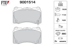 FTE 9001514 — Колодки тормозные дисковые