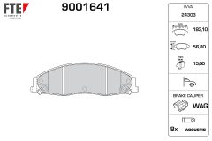 FTE 9001641 — Колодки тормозные дисковые