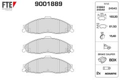 FTE 9001889 — Plăcuțe de frână disc