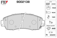 FTE 9002138 — Колодки тормозные дисковые