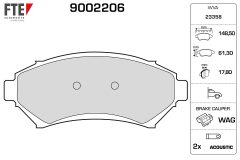 FTE 9002206 — Колодки тормозные дисковые