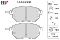FTE 9002223 — Plăcuțe de frână disc