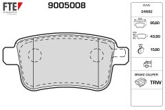 FTE 9005008 — Колодки тормозные дисковые