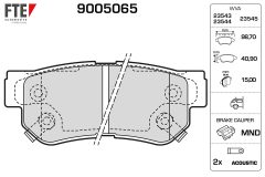 FTE 9005065 — Plăcuțe de frână disc