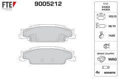 FTE 9005212 — Колодки тормозные дисковые