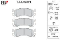 FTE 9005351 — Plăcuțe de frână disc