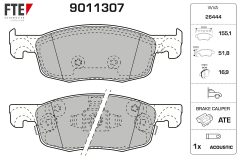 FTE 9011307 — Колодки тормозные дисковые