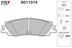 FTE 9011314 — Колодки тормозные дисковые