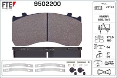FTE 9502200 — Колодки тормозные дисковые