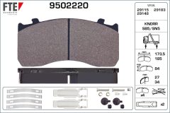 FTE 9502220 — Колодки тормозные дисковые