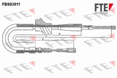 FTE 9250014 — Cablu frână de mână