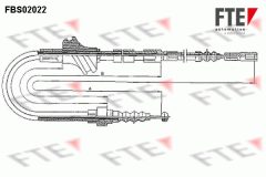 FTE 9250033 — Cablu frână de mână