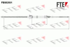 FTE 9250054 — Cablu frână de mână