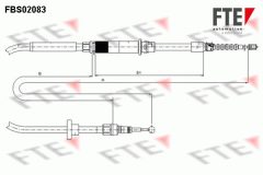 FTE 9250083 — Трос ручного тормоза