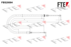 FTE 9250592 — Трос ручного тормоза