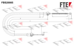 FTE 9250593 — Cablu frână de mână