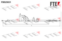 FTE 9250620 — Трос ручного тормоза