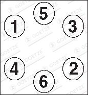 GOETZE 22-26077B — Комплект болтов ГБЦ