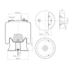 MEC-DIESEL DVSE GA278.1.482 — Carcasă burduf suspensie pneumatică