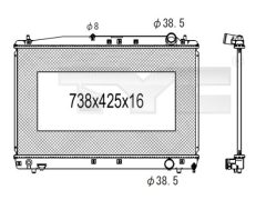 TYC 736-1022 — Radiator răcire motor